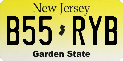 NJ license plate B55RYB