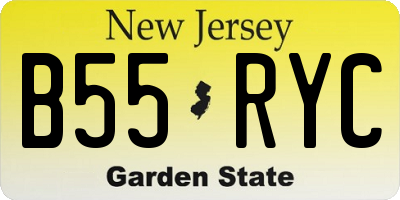 NJ license plate B55RYC