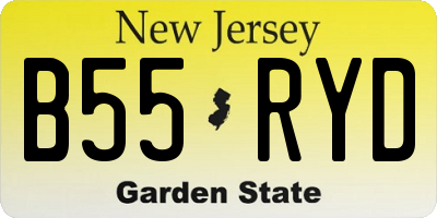 NJ license plate B55RYD