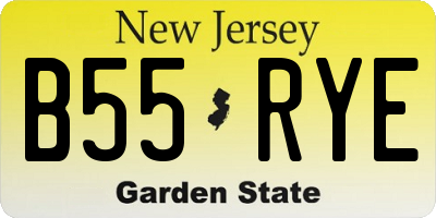 NJ license plate B55RYE