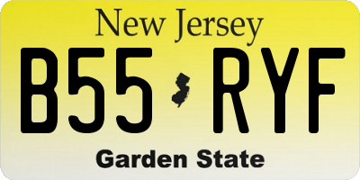NJ license plate B55RYF