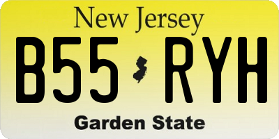 NJ license plate B55RYH
