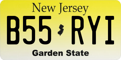 NJ license plate B55RYI