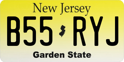 NJ license plate B55RYJ