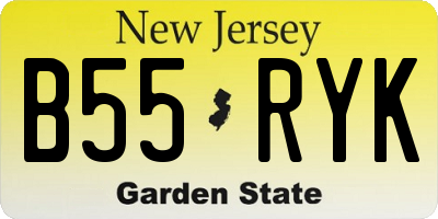 NJ license plate B55RYK