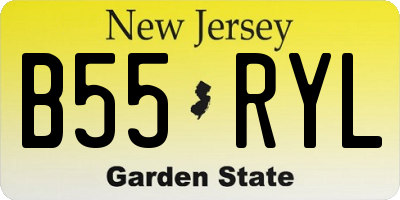 NJ license plate B55RYL