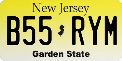 NJ license plate B55RYM