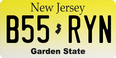 NJ license plate B55RYN