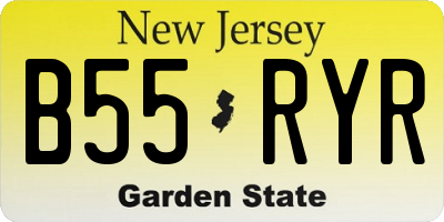 NJ license plate B55RYR