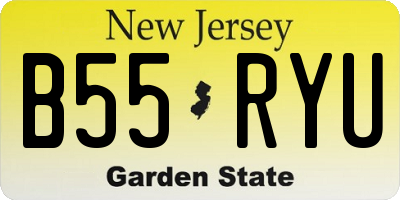 NJ license plate B55RYU