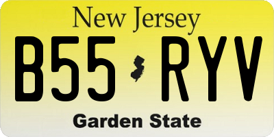 NJ license plate B55RYV