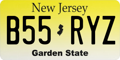 NJ license plate B55RYZ