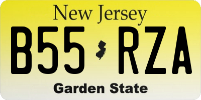 NJ license plate B55RZA