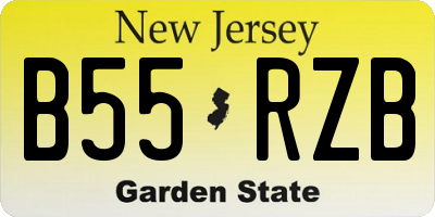 NJ license plate B55RZB