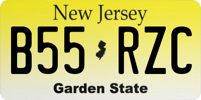 NJ license plate B55RZC