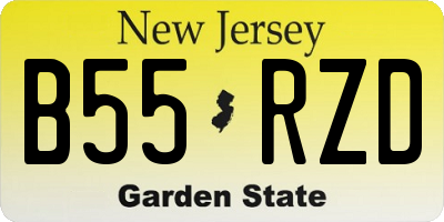 NJ license plate B55RZD