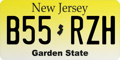 NJ license plate B55RZH
