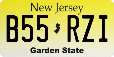NJ license plate B55RZI