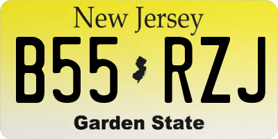 NJ license plate B55RZJ