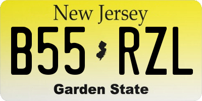 NJ license plate B55RZL