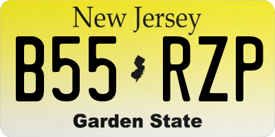 NJ license plate B55RZP