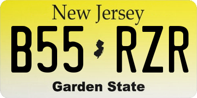 NJ license plate B55RZR