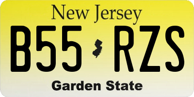 NJ license plate B55RZS