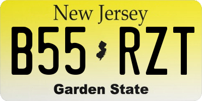 NJ license plate B55RZT