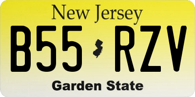 NJ license plate B55RZV