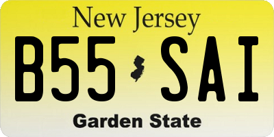 NJ license plate B55SAI