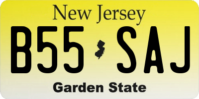 NJ license plate B55SAJ