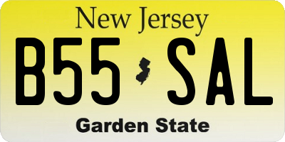 NJ license plate B55SAL