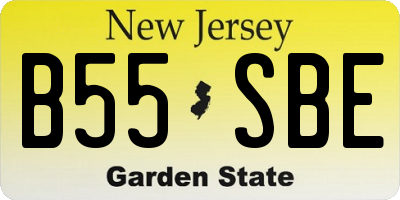 NJ license plate B55SBE