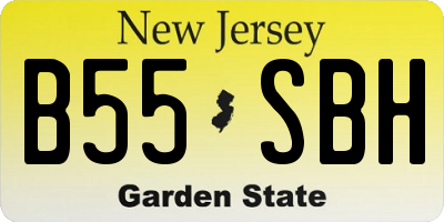 NJ license plate B55SBH