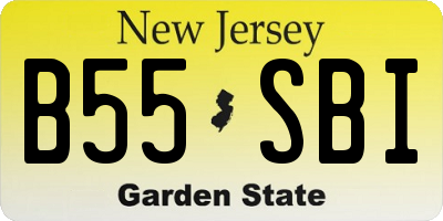 NJ license plate B55SBI
