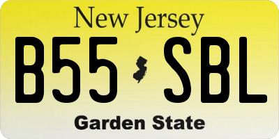 NJ license plate B55SBL