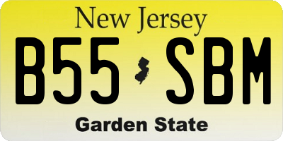 NJ license plate B55SBM
