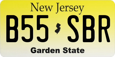 NJ license plate B55SBR