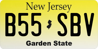 NJ license plate B55SBV