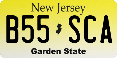 NJ license plate B55SCA