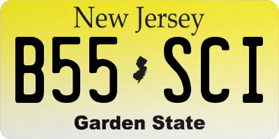 NJ license plate B55SCI