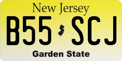 NJ license plate B55SCJ