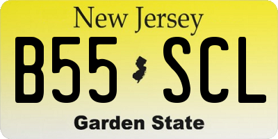 NJ license plate B55SCL