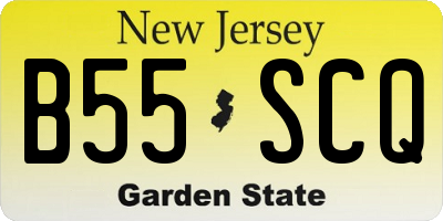 NJ license plate B55SCQ