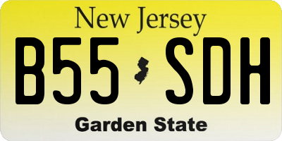 NJ license plate B55SDH