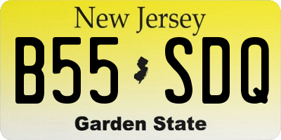 NJ license plate B55SDQ