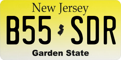 NJ license plate B55SDR
