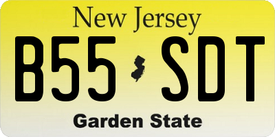 NJ license plate B55SDT
