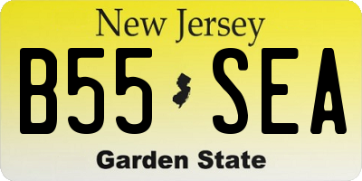NJ license plate B55SEA