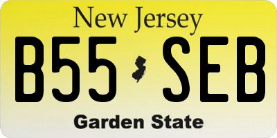 NJ license plate B55SEB
